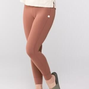 Vuori Daily 7/8 Leggings Women's Size X-Small Breathe Interlock Hazelnut Brown